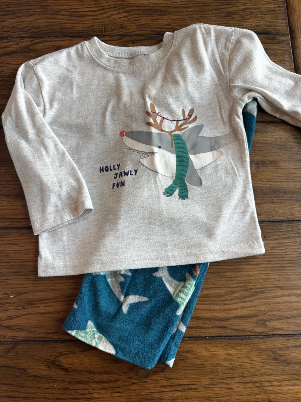 Carter's Kids 2-Pack Shark Holiday Pajama Set - Gray & Teal